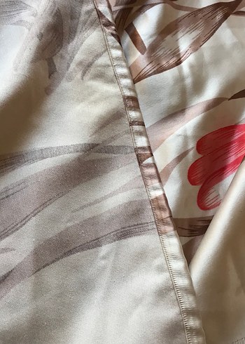 Pembe Çiçek Desenli Nostaljik Perde - Görsel 6