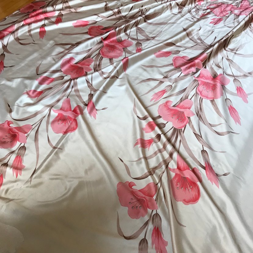 Pembe Çiçek Desenli Nostaljik Perde - Görsel 3