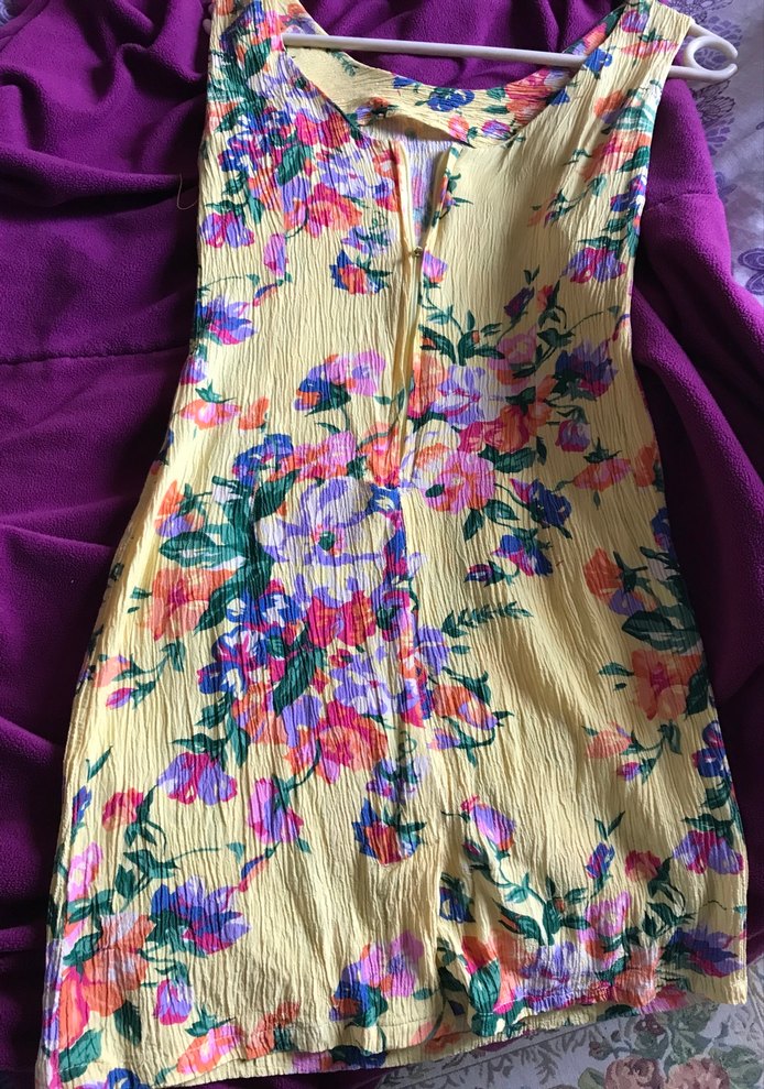 TIFFANY TOMATO Sarı Çiçekli Bohem Mini Elbise - Görsel 4