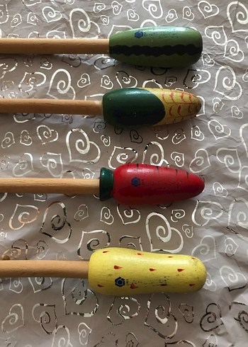 Renkli Ahşap Mutfak Servis  Seti - Görsel 2