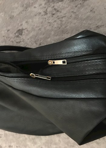 Siyah Deri Tokalı Kadın Çanta - Görsel 3