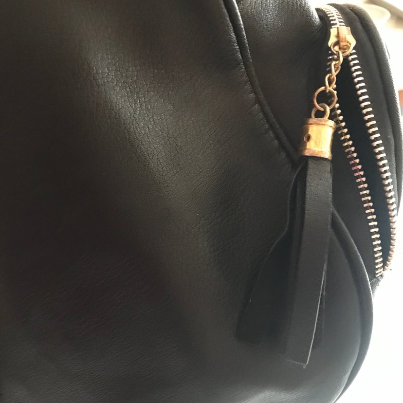 Siyah Deri Tokalı Kadın Çanta - Görsel 4