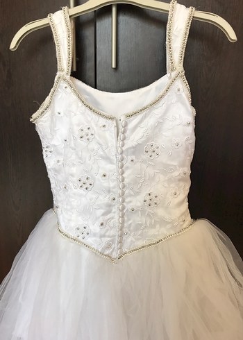 Beyaz Dantel Detaylı  38 beden Abiye Elbise - Görsel 5