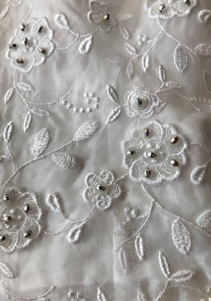 Beyaz Dantel Detaylı  38 beden Abiye Elbise - Görsel 3