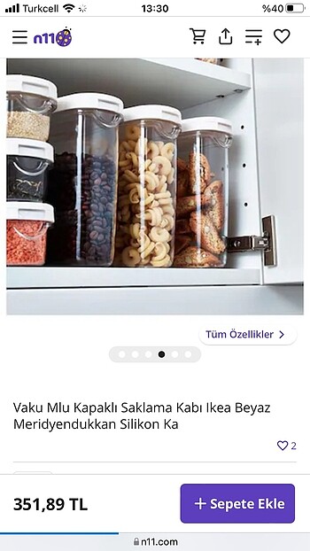 Beden beyaz Renk IKEA Şeffaf saklama kabı