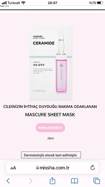 MISSHA Nemlendirici yüz maskesi - Görsel 5