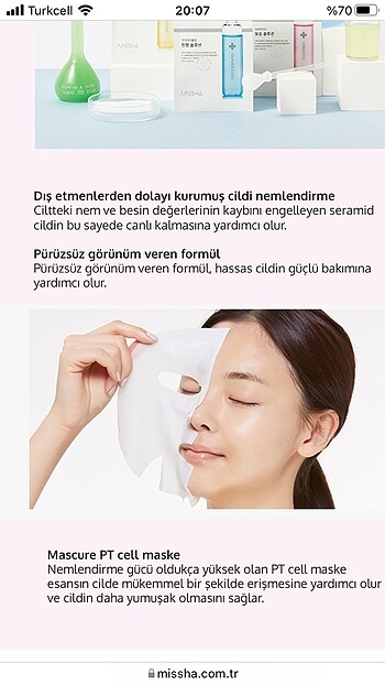 MISSHA Nemlendirici yüz maskesi - Görsel 6