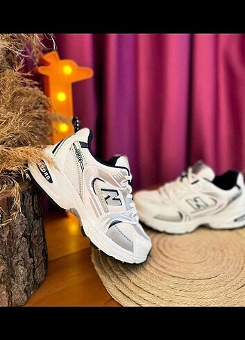 New balance 530 beyaz lacivert Kız çocuk spor ayakkabısı