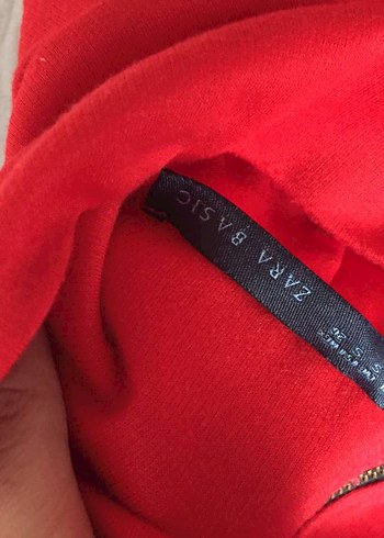 zara kırmızı belden oturmalı etek - Görsel 2