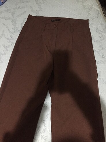 Kahverengi kumaş pantolon - Görsel 2