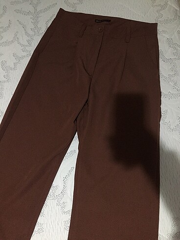 Kahverengi kumaş pantolon - Görsel 3