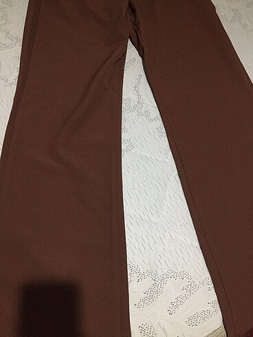 Kahverengi kumaş pantolon - Görsel 4