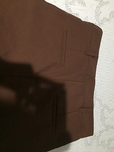 Kahverengi kumaş pantolon - Görsel 7