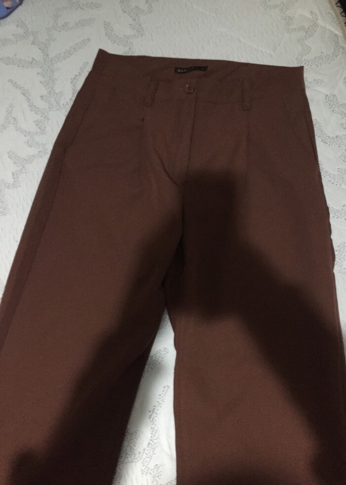 Kahverengi kumaş pantolon - Görsel 2