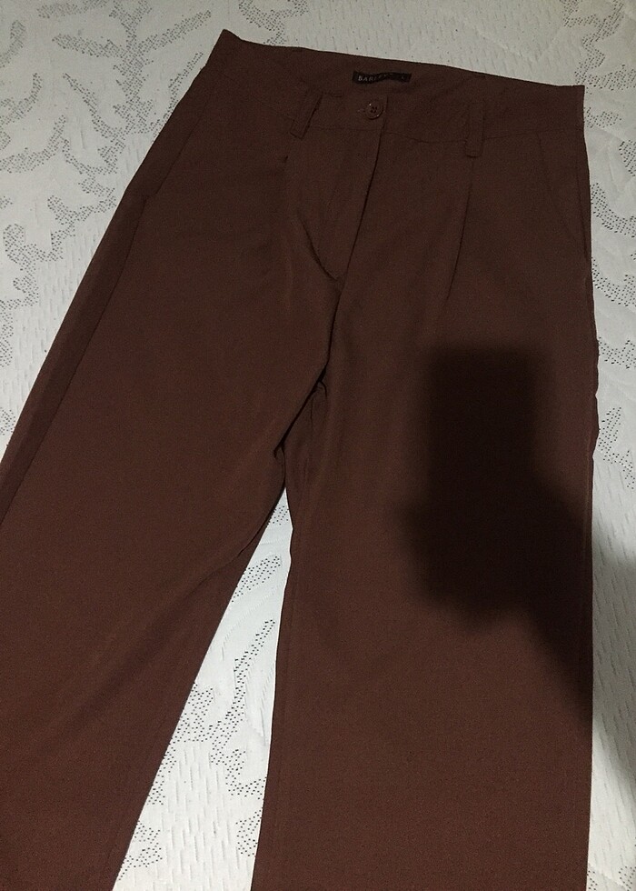 Kahverengi kumaş pantolon - Görsel 3