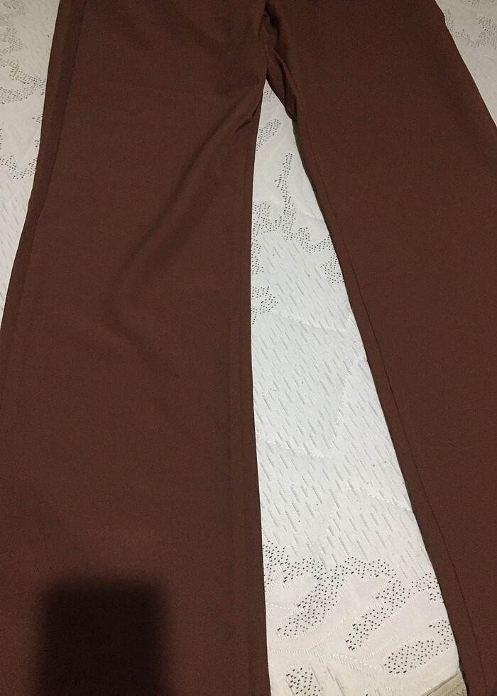 Kahverengi kumaş pantolon - Görsel 4