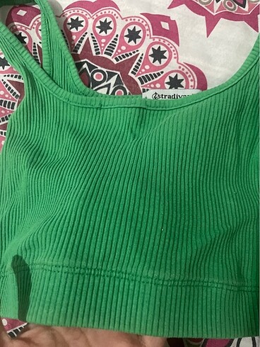 s Beden yeşil Renk crop askılı