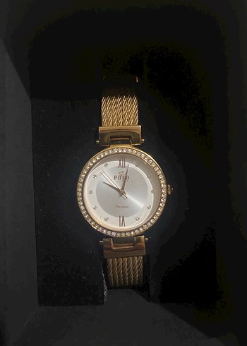 Altın Renkli Kadın Klasik Kol Saati - Görsel 2