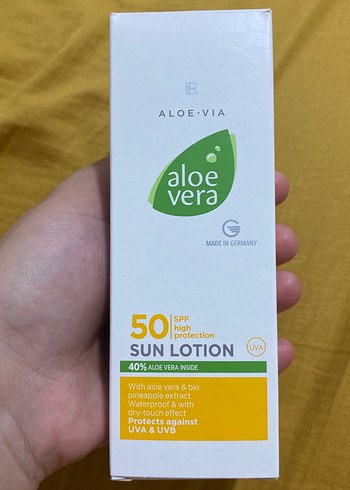 Aloe Vera SPF 50 Yüksek Koruma Güneş Losyonu