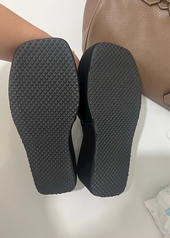 41 Beden Siyah Gucci Platform Topuklu Kadın Terlik