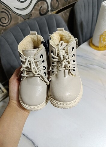 Krem rengi içi kürklü bot  - Görsel 8