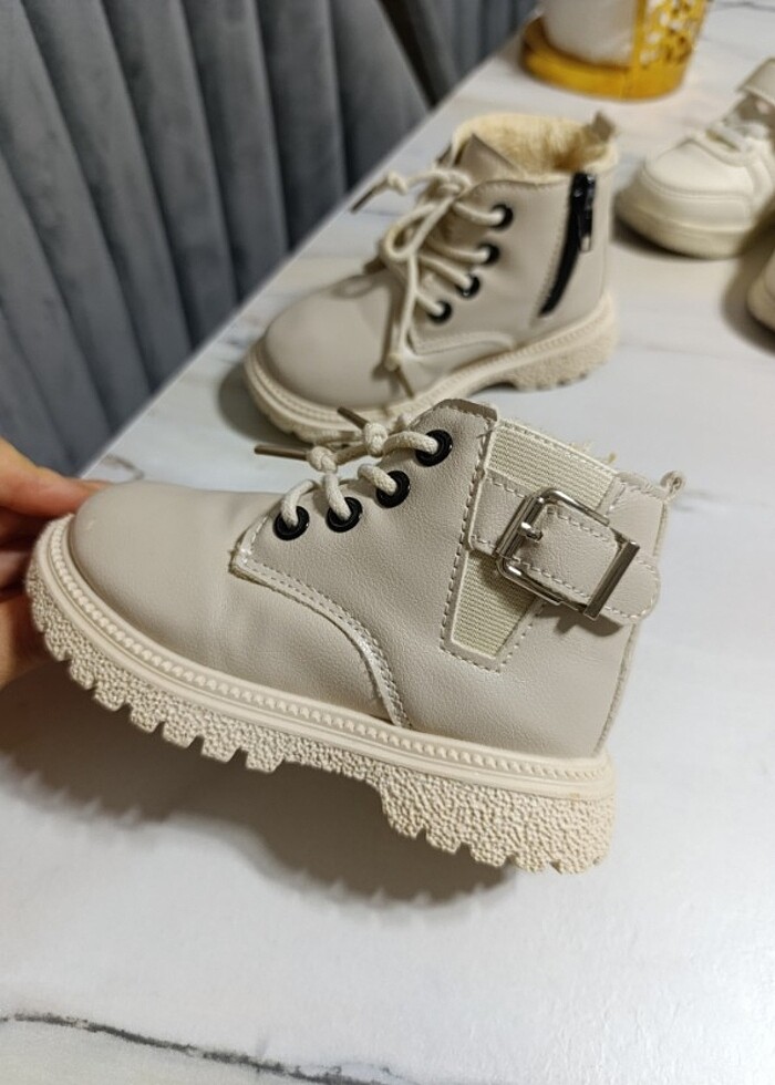 Krem rengi içi kürklü bot  - Görsel 4