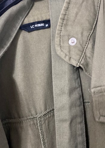 Düğmeli Kadın Hamile Midi Keten Kaban - Görsel 3