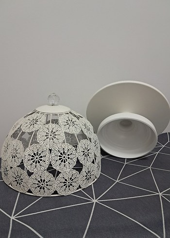 Beyaz Dantel Desenli Masa üzeri sunumluk - Görsel 4