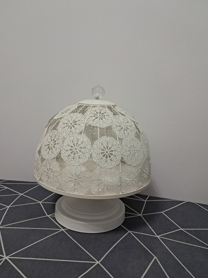 Beyaz Dantel Desenli Masa üzeri sunumluk - Görsel 2