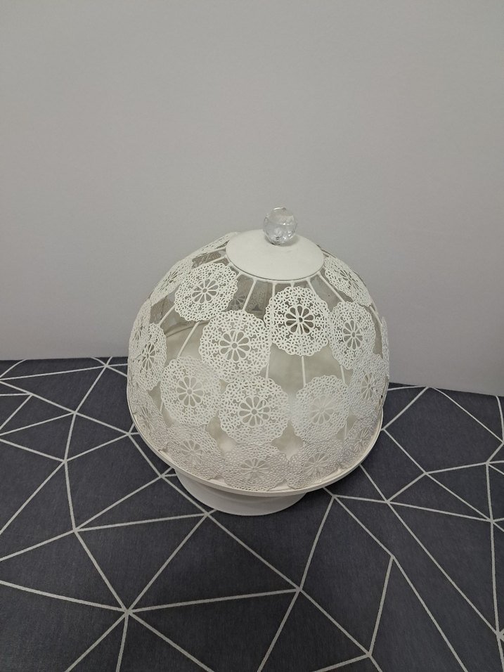 Beyaz Dantel Desenli Masa üzeri sunumluk - Görsel 3