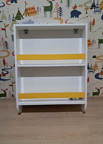 kitaplik sari beyaz renk - Görsel 3