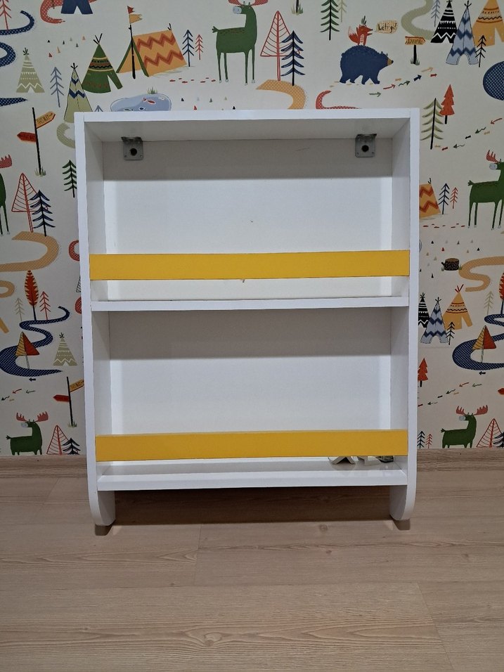 kitaplik sari beyaz renk - Görsel 3