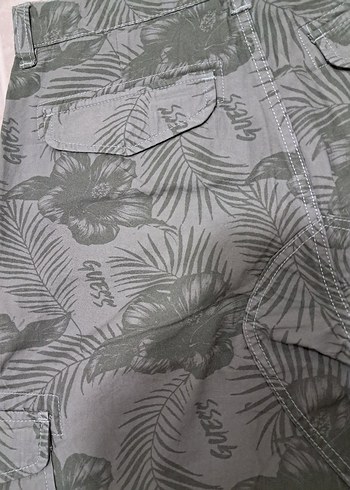 Düğmeli Gri Kamuflaj Erkek çocuk Bermuda Şort - Görsel 3