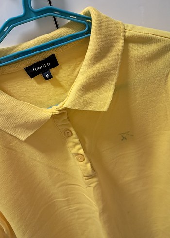 Sarı Pamuklu bayan Polo Tişört - Görsel 2