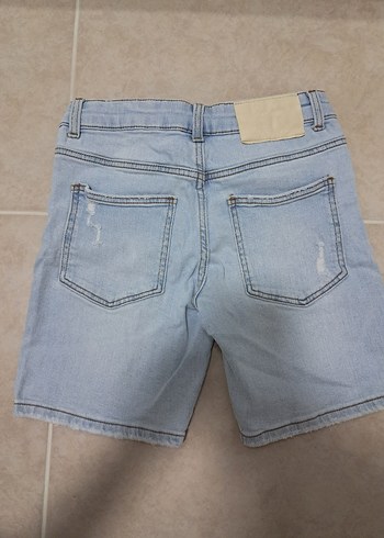 erkek çocuk Açık Mavi Denim Mini Şort - Görsel 2