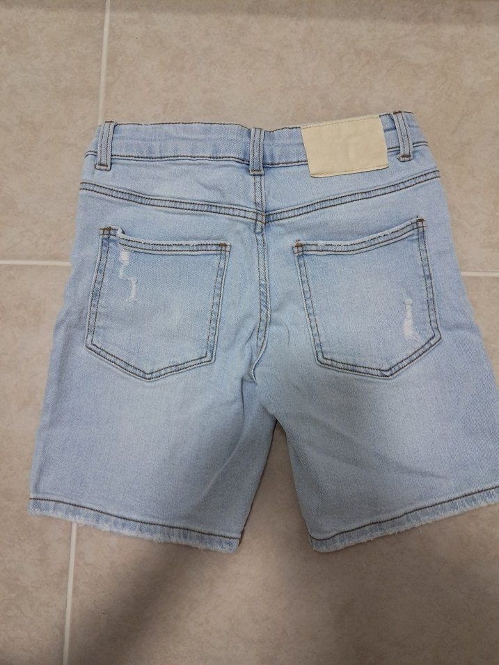 erkek çocuk Açık Mavi Denim Mini Şort - Görsel 2