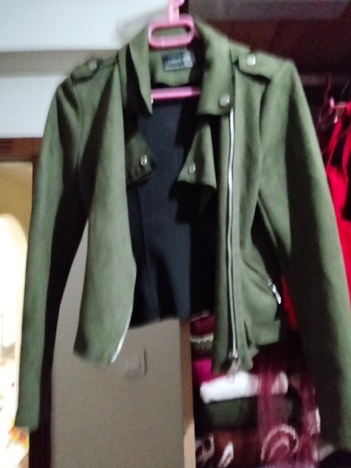 Yeşil Süet Kadın Deri Ceket - Görsel 2