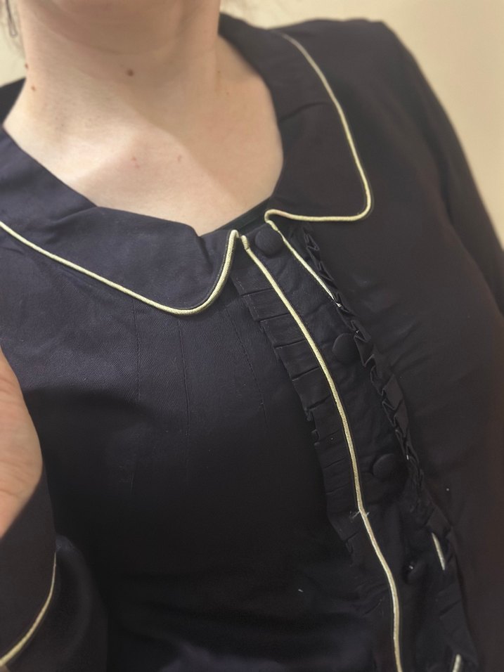 Koyu Mor Midi Uzun Kollu Kadın Elbise/ Tunik - Görsel 5