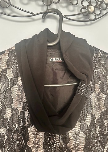 Dantel Detaylı Siyah Midi Gotik Elbise - Görsel 5