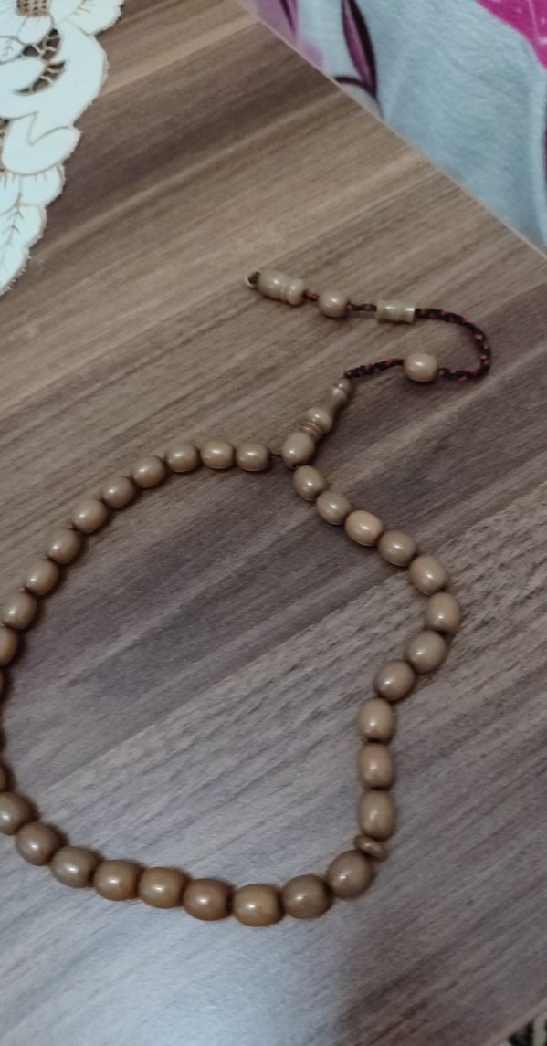 Bej sıkma kehribar Erkek Tesbih - Görsel 2