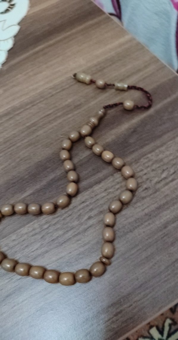 Bej sıkma kehribar Erkek Tesbih - Görsel 3