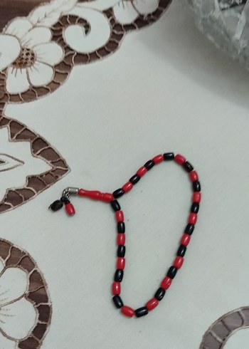 Minimalist Kırmızı Siyah erkek Tesbih - Görsel 2