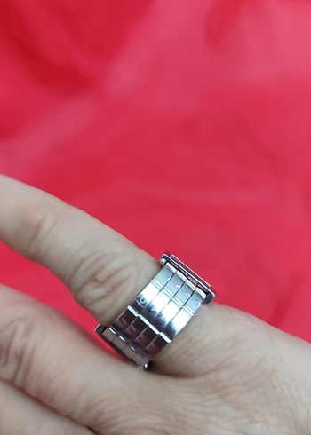 Kadınlar için sen ve ben çelik Yüzük boyut 11,25 - Görsel 3