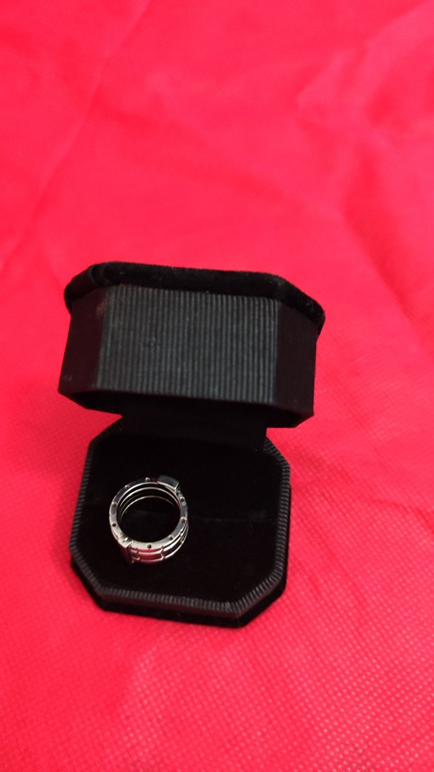 Kadınlar için sen ve ben çelik Yüzük boyut 11,25 - Görsel 2