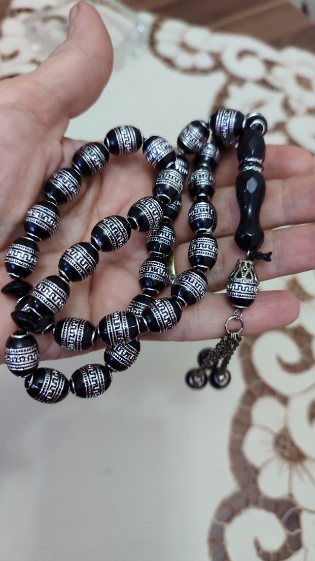 Erkek Siyah Gotik Tesbih - Görsel 4