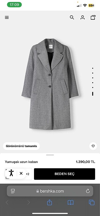 Bershka Bershka kadın uzun kaban