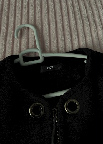 Siyah Düğmesiz Uzun Kaban - Görsel 2