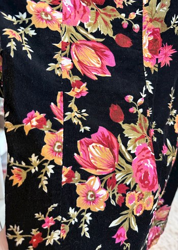 Çiçek Desenli Uzun Kollu Midi Elbise - Görsel 5