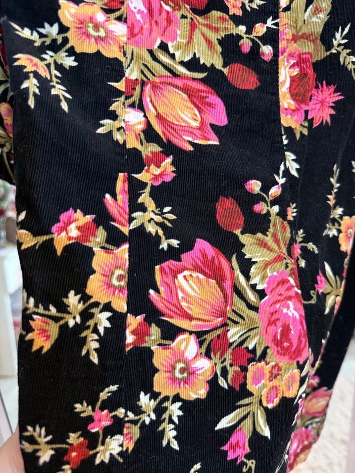 Çiçek Desenli Uzun Kollu Midi Elbise - Görsel 5