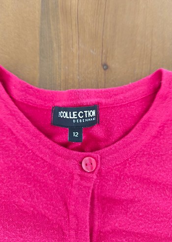 İthal Düğmeli Pembe Kadın Hırka - Görsel 3